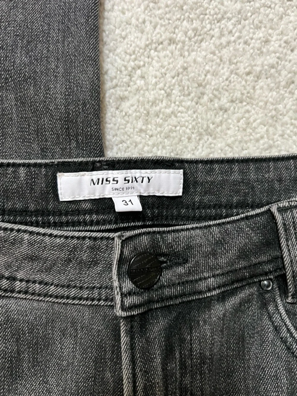 Miss Sixty Women's Straight Leg Jeans in Charcoal Black - Picture 2 of 7